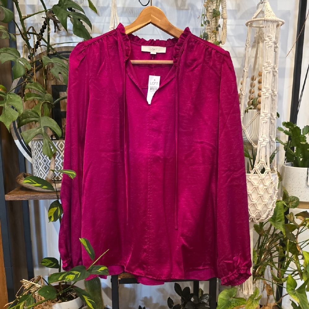 LOFT Fuchsia Blouse
